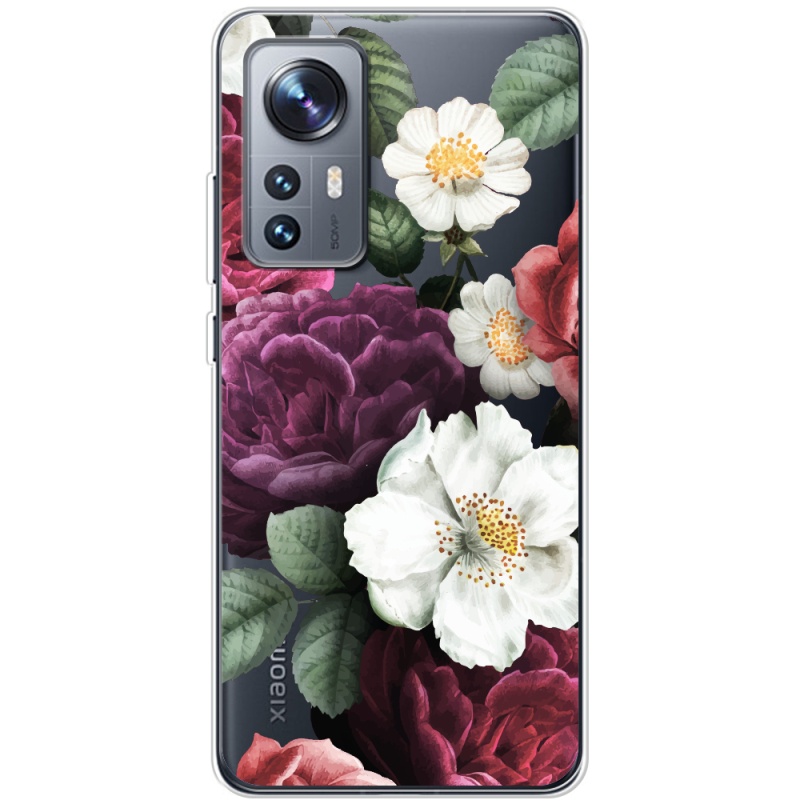 Прозрачный чехол BoxFace Xiaomi 12 / 12X Floral Dark Dreams