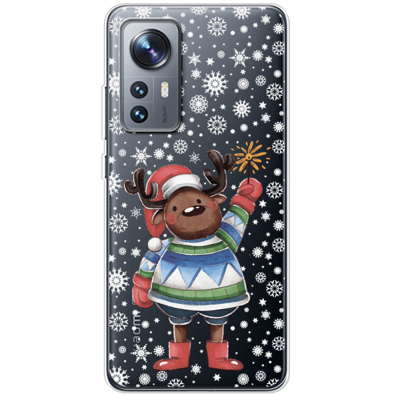 Прозрачный чехол BoxFace Xiaomi 12 / 12X Christmas Deer with Snow