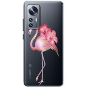 Прозрачный чехол BoxFace Xiaomi 12 / 12X Floral Flamingo