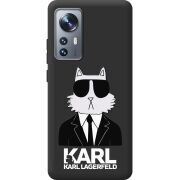 Черный чехол BoxFace Xiaomi 12 / 12X Cat in Black