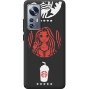 Черный чехол BoxFace Xiaomi 12 / 12X RedWhite Coffee