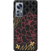 Черный чехол BoxFace Xiaomi 12 / 12X FranceFlowers