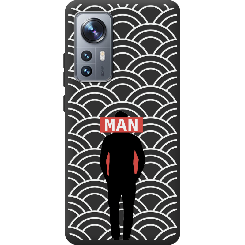 Черный чехол BoxFace Xiaomi 12 / 12X Man Pattern