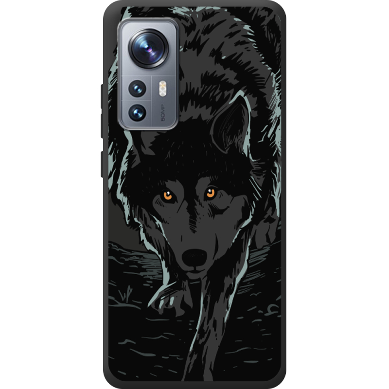 Черный чехол BoxFace Xiaomi 12 / 12X Wolf