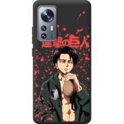 Черный чехол BoxFace Xiaomi 12 / 12X Атака Титанов Леви