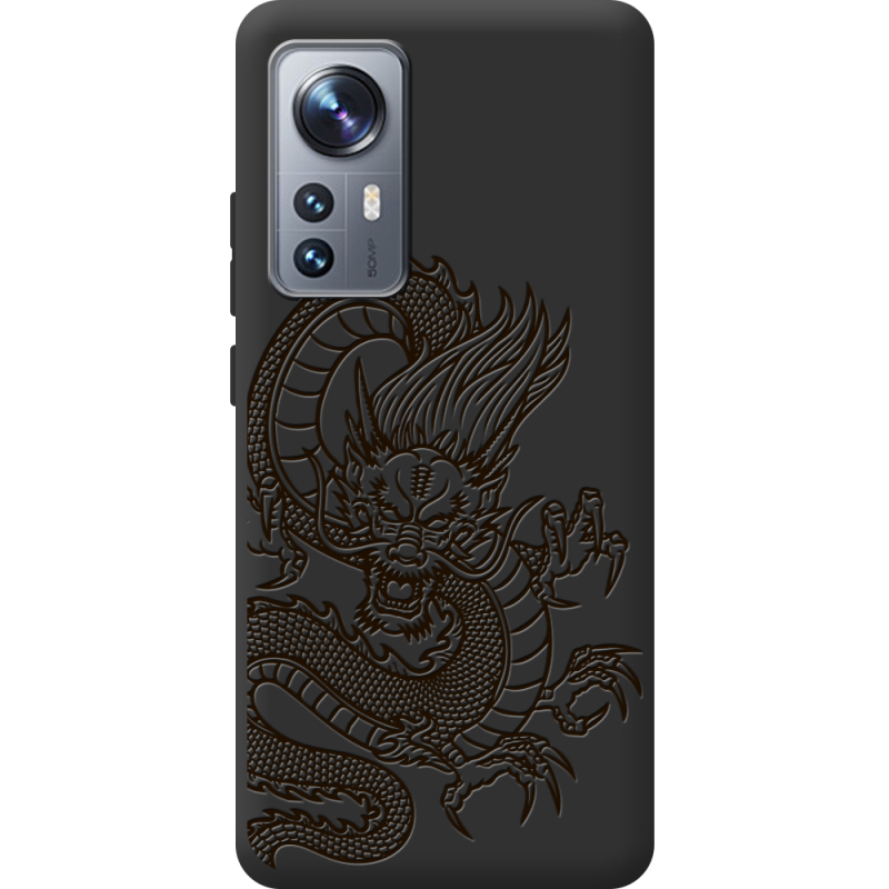 Черный чехол BoxFace Xiaomi 12 / 12X Chinese Dragon