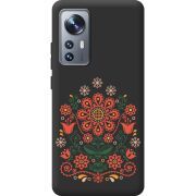 Черный чехол BoxFace Xiaomi 12 / 12X Ukrainian Ornament