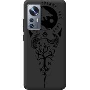 Черный чехол BoxFace Xiaomi 12 / 12X Hugin and Munin