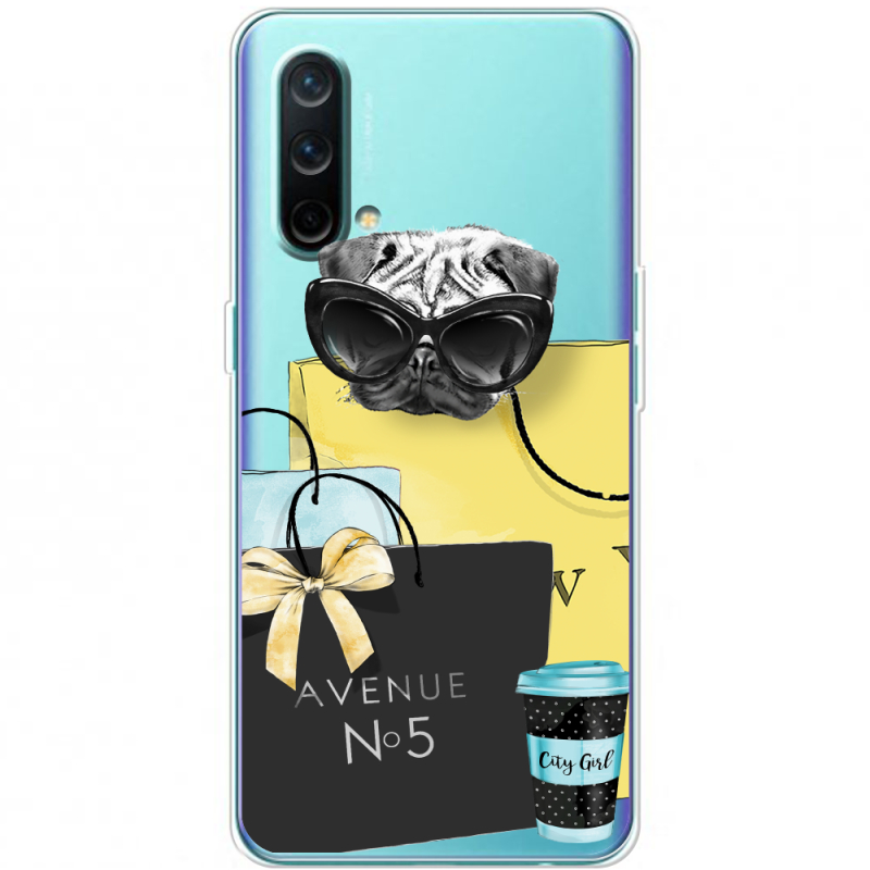 Прозрачный чехол BoxFace OnePlus Nord CE 5G Fashion Pug