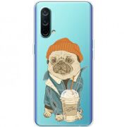 Прозрачный чехол BoxFace OnePlus Nord CE 5G Dog Coffeeman