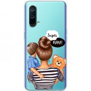 Прозрачный чехол BoxFace OnePlus Nord CE 5G Super Mama and Son