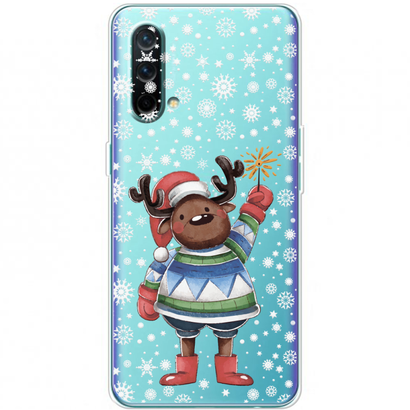 Прозрачный чехол BoxFace OnePlus Nord CE 5G Christmas Deer with Snow