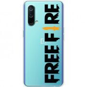 Прозрачный чехол BoxFace OnePlus Nord CE 5G Free Fire Black Logo