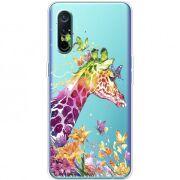 Прозрачный чехол BoxFace OnePlus Nord CE 5G Colorful Giraffe