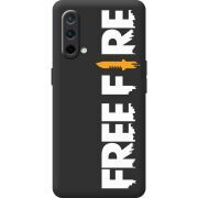 Черный чехол BoxFace OnePlus Nord CE 5G Free Fire White Logo