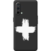 Черный чехол BoxFace OnePlus Nord CE 5G Білий хрест ЗСУ