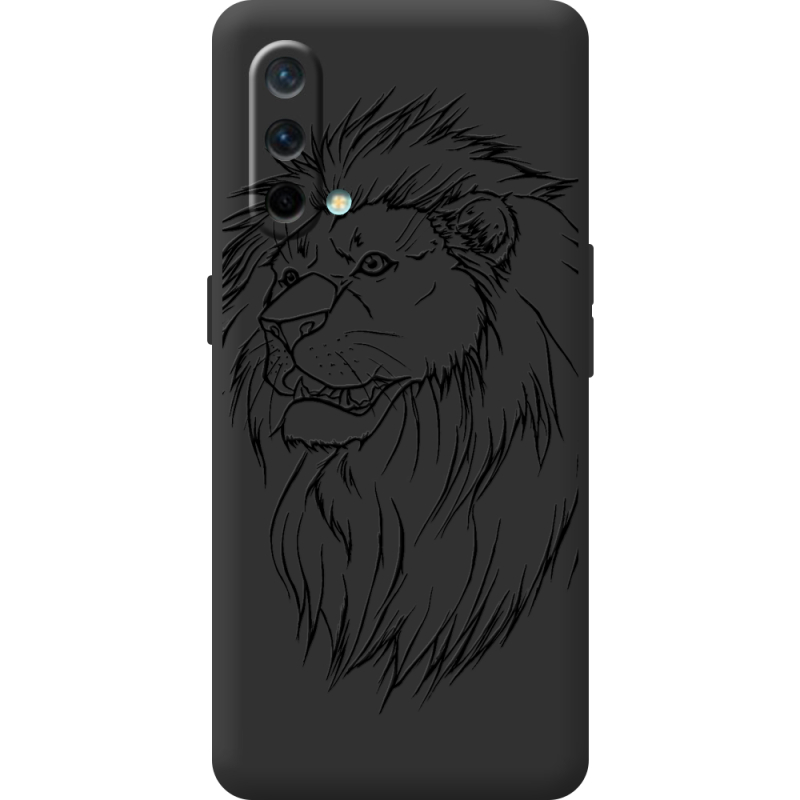 Черный чехол BoxFace OnePlus Nord CE 5G Lion