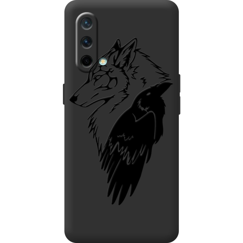 Черный чехол BoxFace OnePlus Nord CE 5G Wolf and Raven