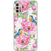 Чехол BoxFace Motorola G10 Birds and Flowers