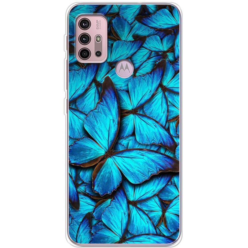 Чехол BoxFace Motorola G10 лазурные бабочки