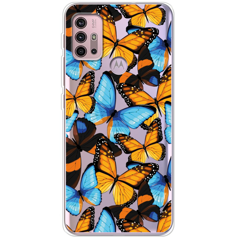 Прозрачный чехол BoxFace Motorola G10 Butterfly Morpho