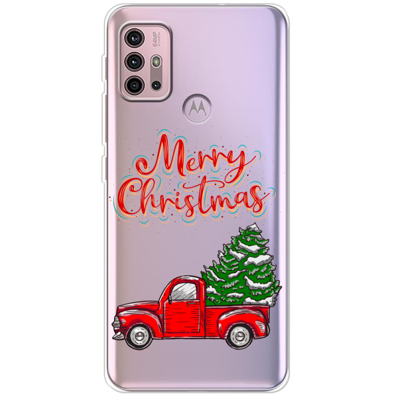 Прозрачный чехол BoxFace Motorola G10 Holiday Car