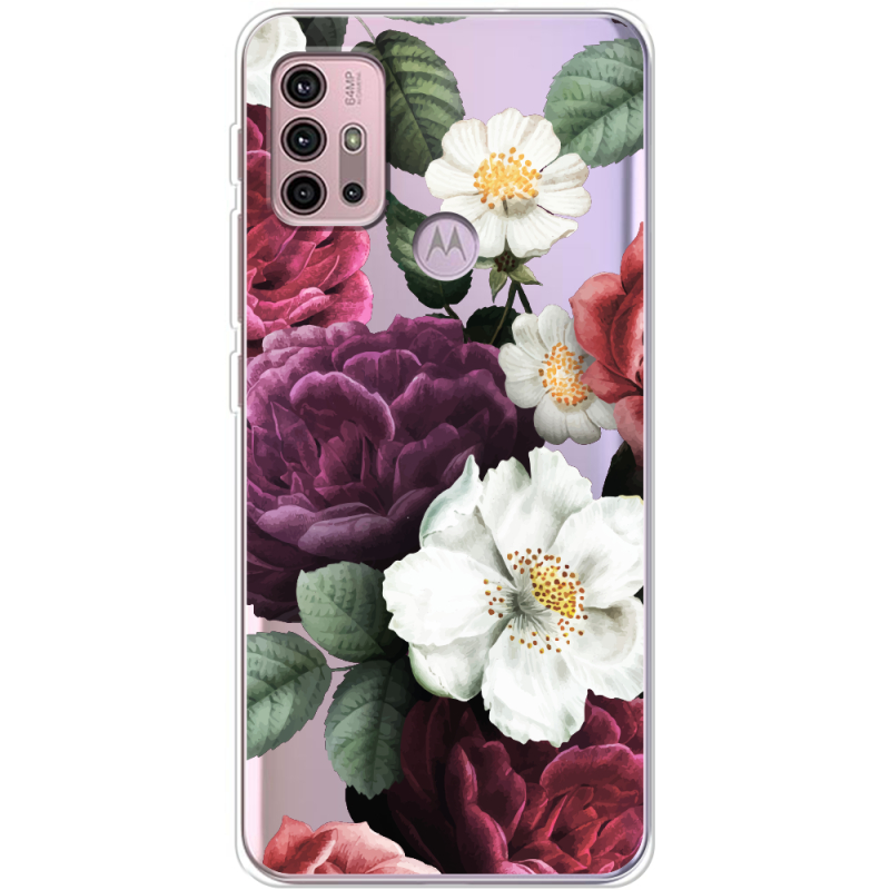 Прозрачный чехол BoxFace Motorola G10 Floral Dark Dreams