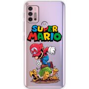 Прозрачный чехол BoxFace Motorola G10 Super Mario