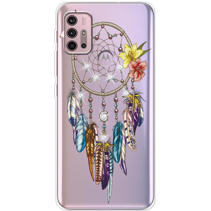 Чехол со стразами Motorola G10 Dreamcatcher