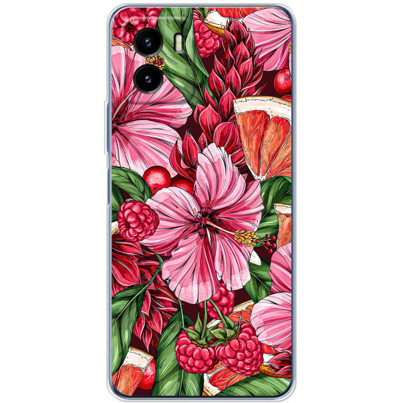 Силиконовый чехол BoxFace Vivo Y15S Tropical Flowers