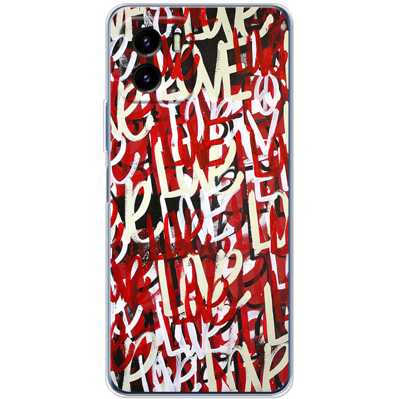 Силиконовый чехол BoxFace Vivo Y15S Love Graffiti