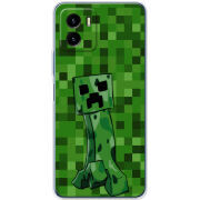 Силиконовый чехол BoxFace Vivo Y15S Minecraft Creeper