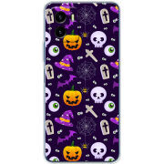 Силиконовый чехол BoxFace Vivo Y15S Halloween Purple Mood