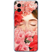 Силиконовый чехол BoxFace Vivo Y15S Girl in Flowers