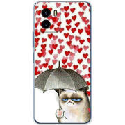 Силиконовый чехол BoxFace Vivo Y15S Raining Hearts