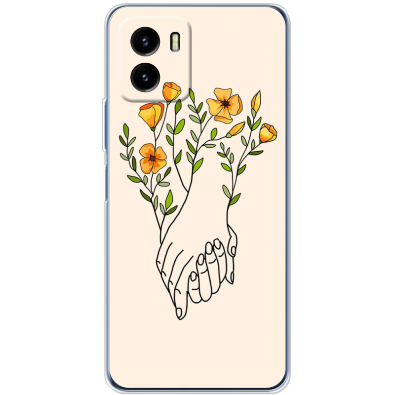 Силиконовый чехол BoxFace Vivo Y15S Flower Hands