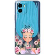 Прозрачный чехол BoxFace Vivo Y15S Blue Hair