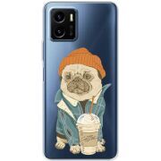 Прозрачный чехол BoxFace Vivo Y15S Dog Coffeeman