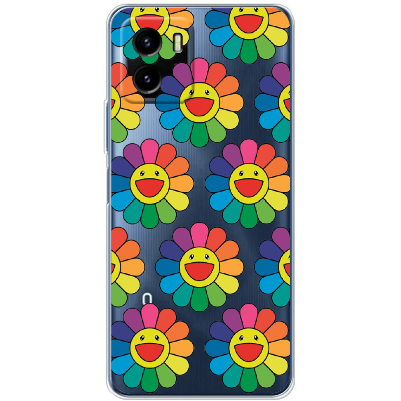 Прозрачный чехол BoxFace Vivo Y15S Hippie Flowers