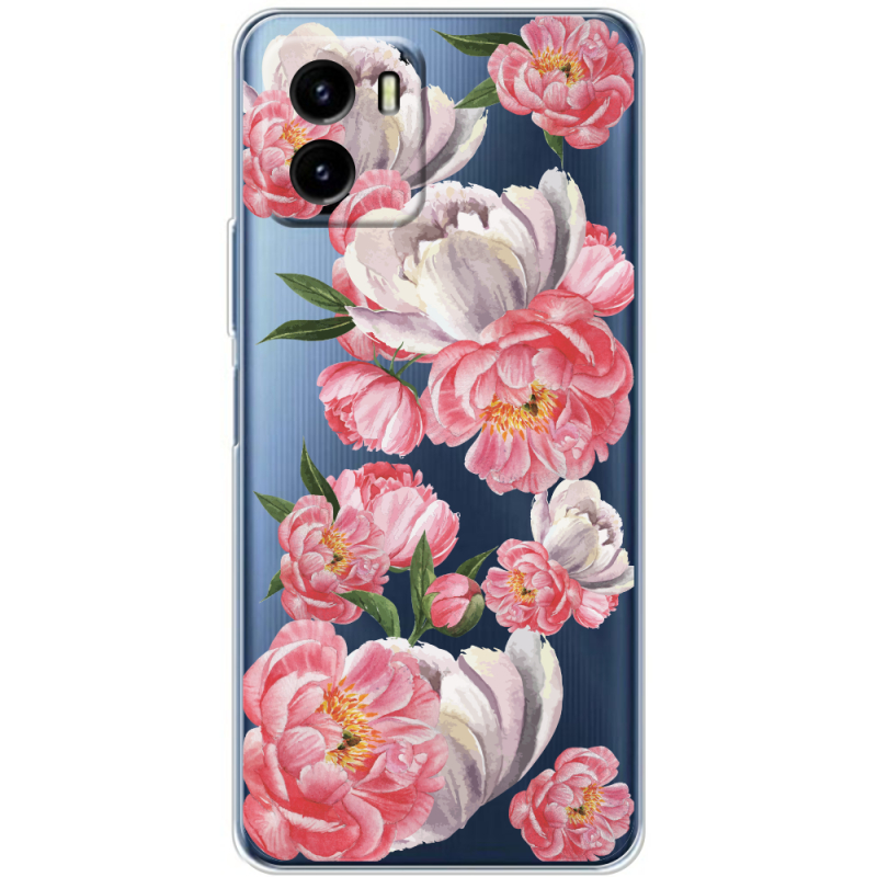 Прозрачный чехол BoxFace Vivo Y15S Peony Watercolor Style