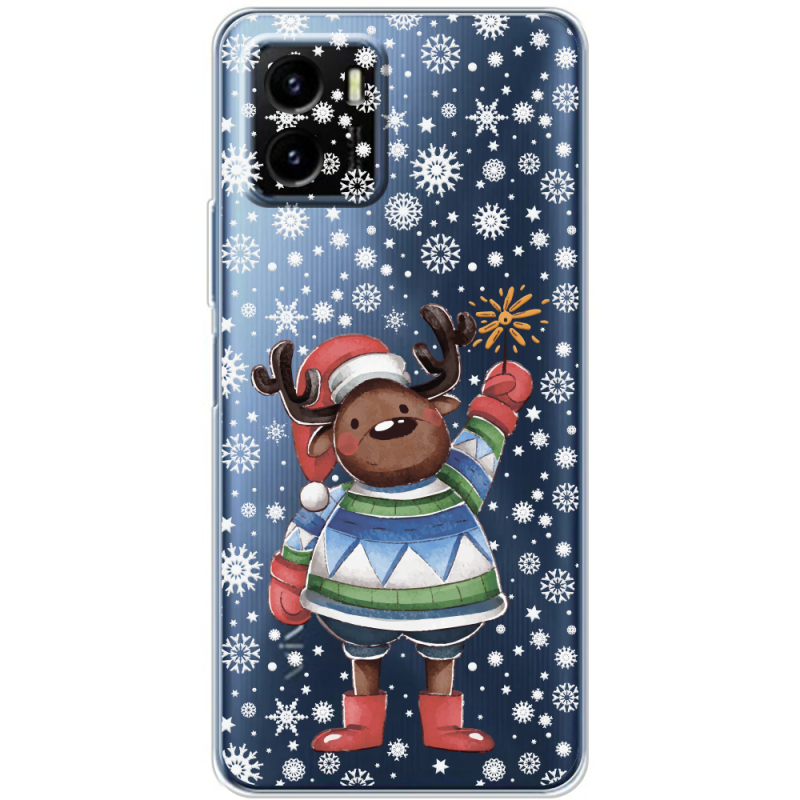 Прозрачный чехол BoxFace Vivo Y15S Christmas Deer with Snow