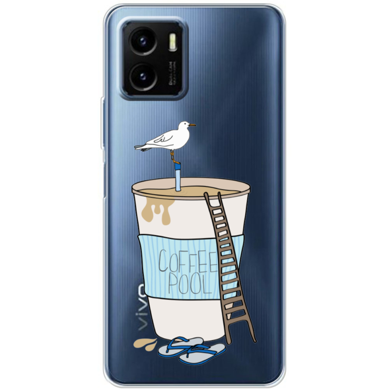 Прозрачный чехол BoxFace Vivo Y15S Segull in Cofee Pool