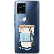 Прозрачный чехол BoxFace Vivo Y15S Segull in Cofee Pool