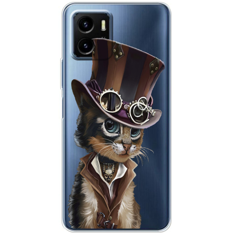 Прозрачный чехол BoxFace Vivo Y15S Steampunk Cat