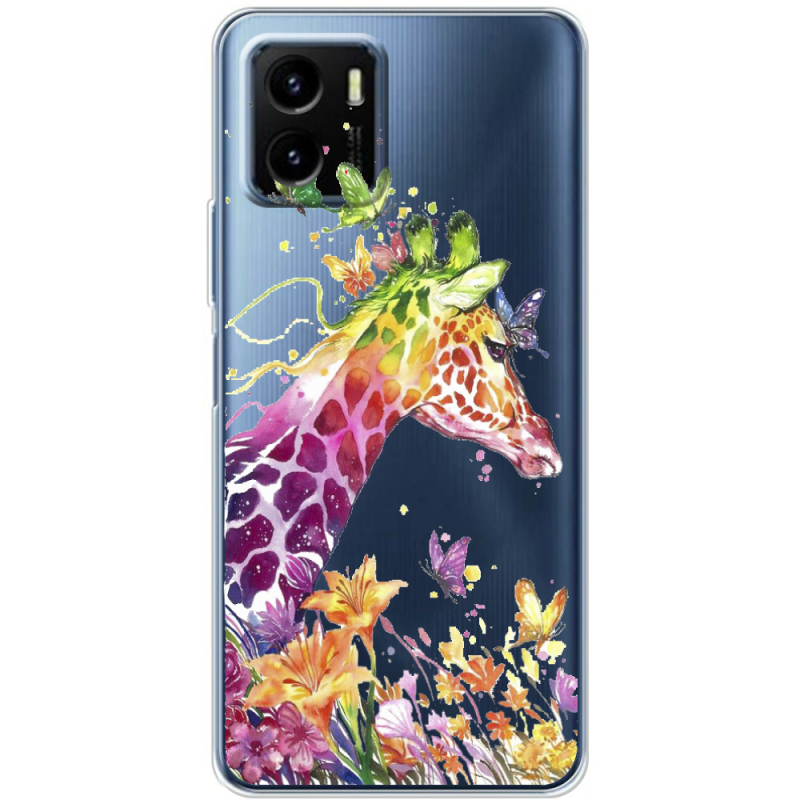 Прозрачный чехол BoxFace Vivo Y15S Colorful Giraffe