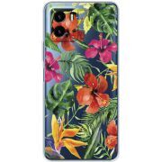 Прозрачный чехол BoxFace Vivo Y15S Tropical Flowers