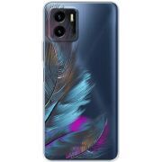 Прозрачный чехол BoxFace Vivo Y15S Feathers