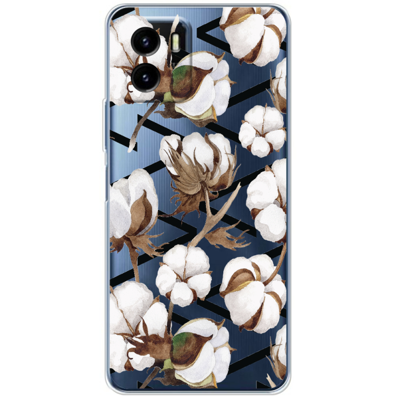 Прозрачный чехол BoxFace Vivo Y15S Cotton flowers