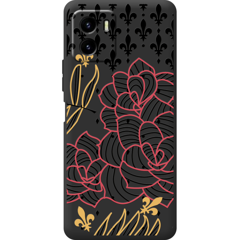 Черный чехол BoxFace Vivo Y15S FranceFlowers