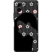 Черный чехол BoxFace Vivo Y15S Flower Hair